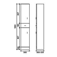 Storage Units: Classic Double 1900mm Tall 2 door Cupboard Single Drawer White Tallboy Storage Unit Rigid Pack  from Premier